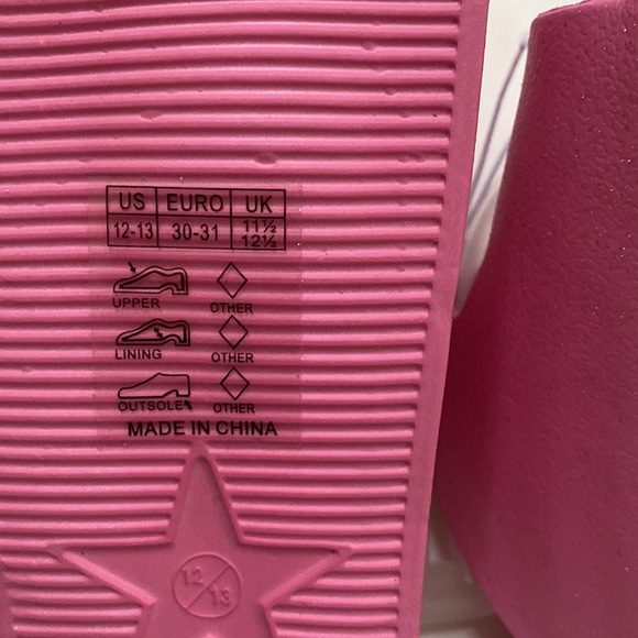 NWT Capellini New York Slip-on Girl’s Pink Glitter Sandals - Size 12/13 - Picture 4 of 4